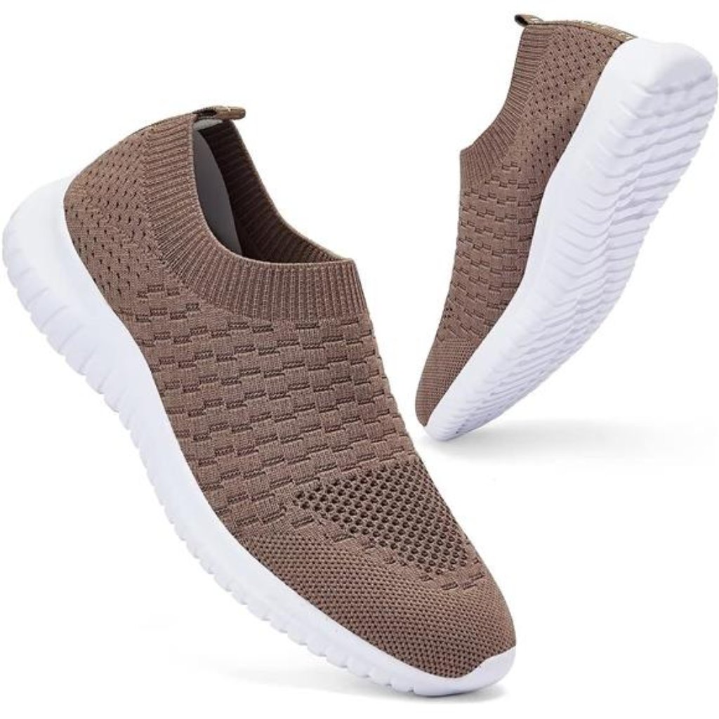 Women's Walking Shoes - Casual Breathable Athletic Tennis Slip On Sneakers